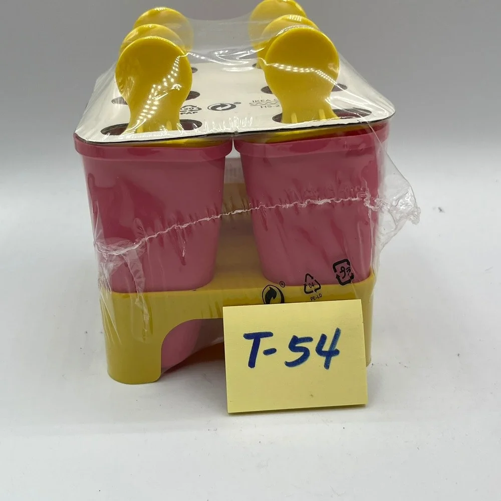 IKEA Chosigt Ice Pop Maker Set 6 Molds Pink Yellow 802.084.78 New
